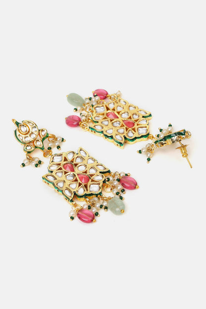 Kundan Embellished Choker Necklace Set 