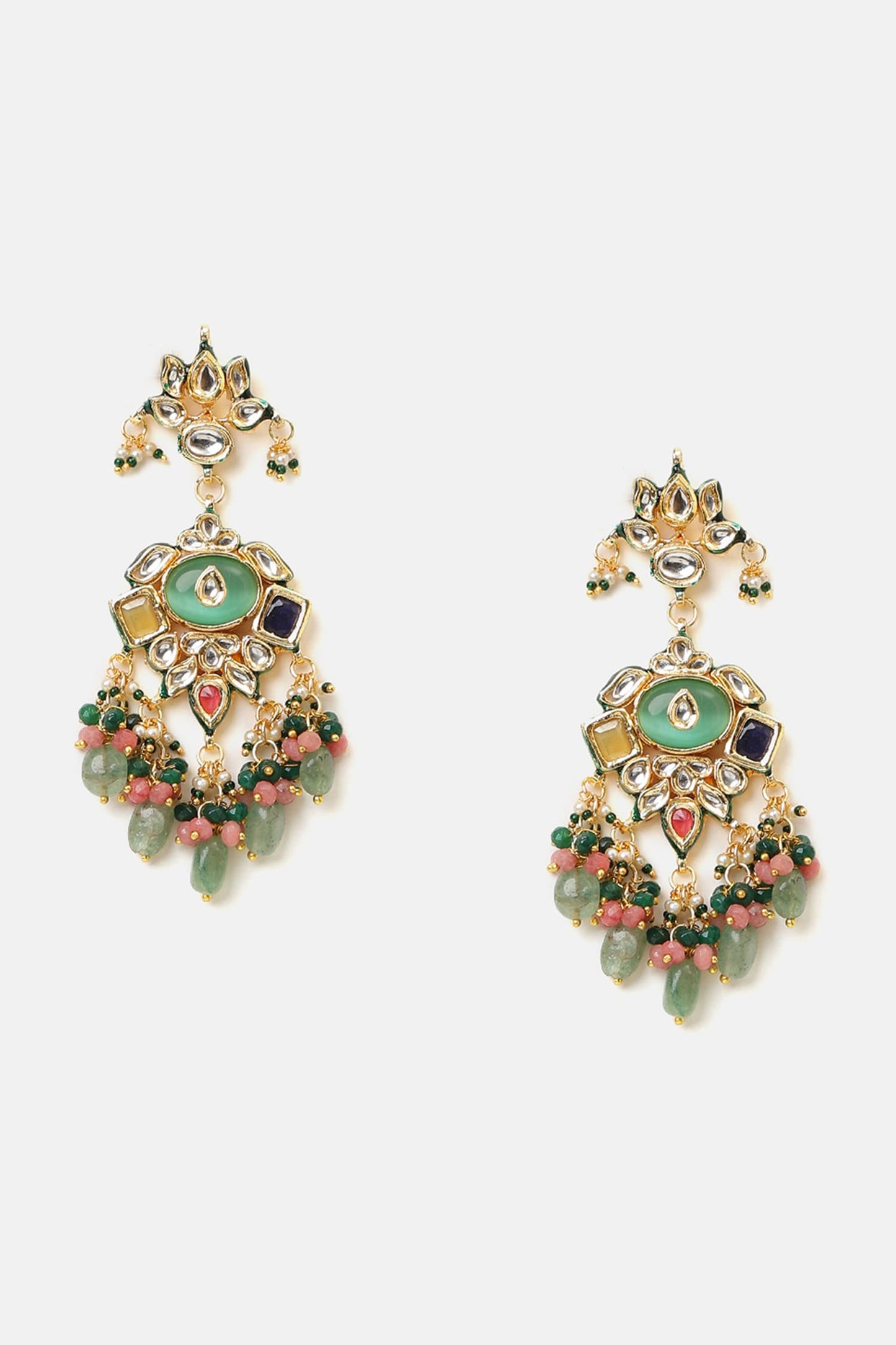 Kundan Embellished Pendant Necklace Set 