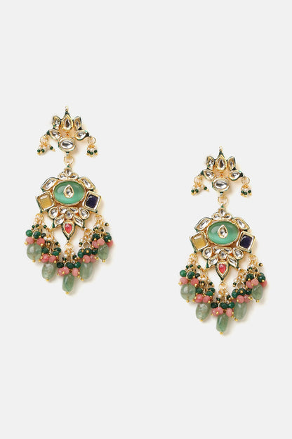 Kundan Embellished Pendant Necklace Set 