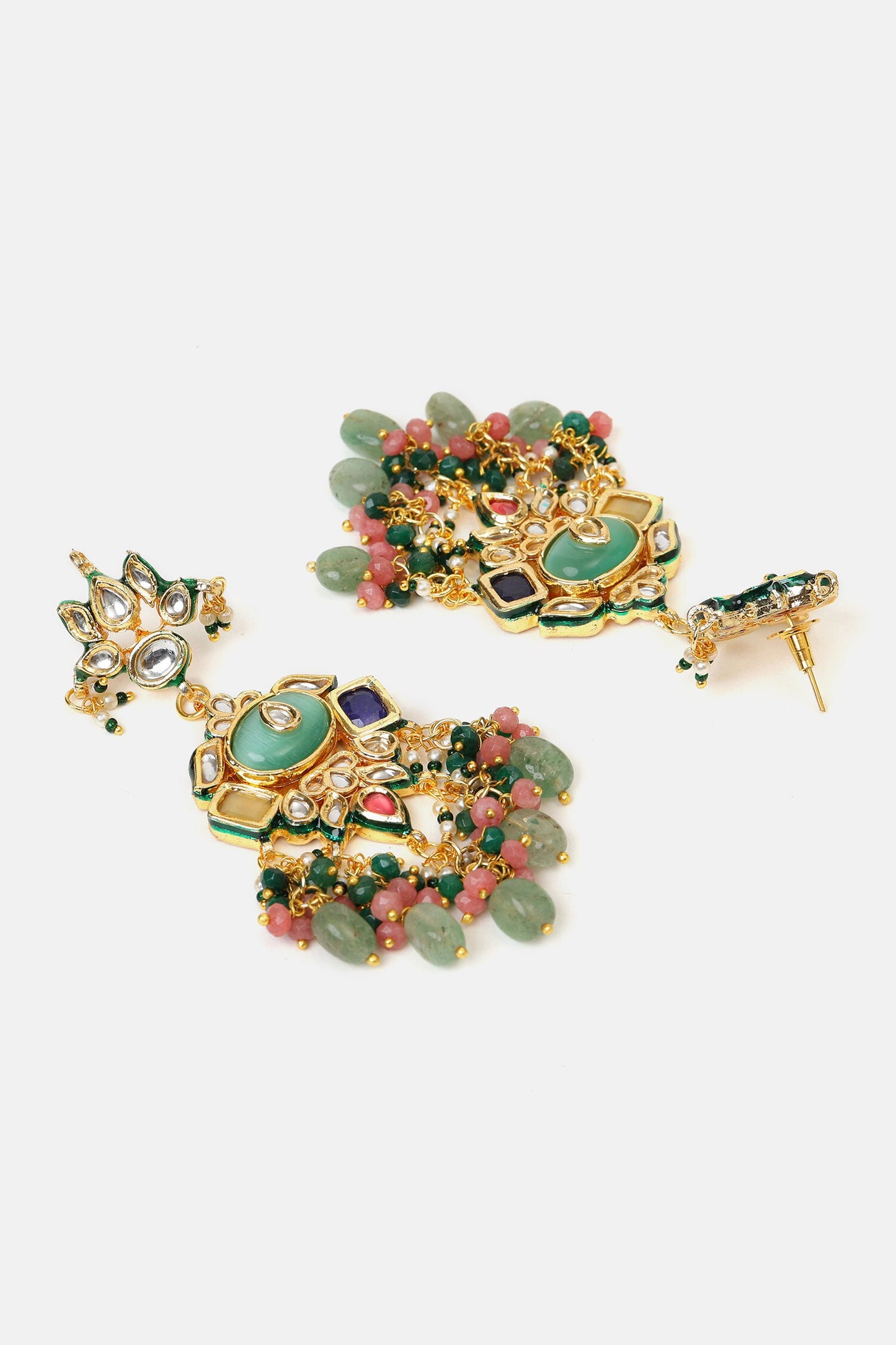Kundan Embellished Pendant Necklace Set 