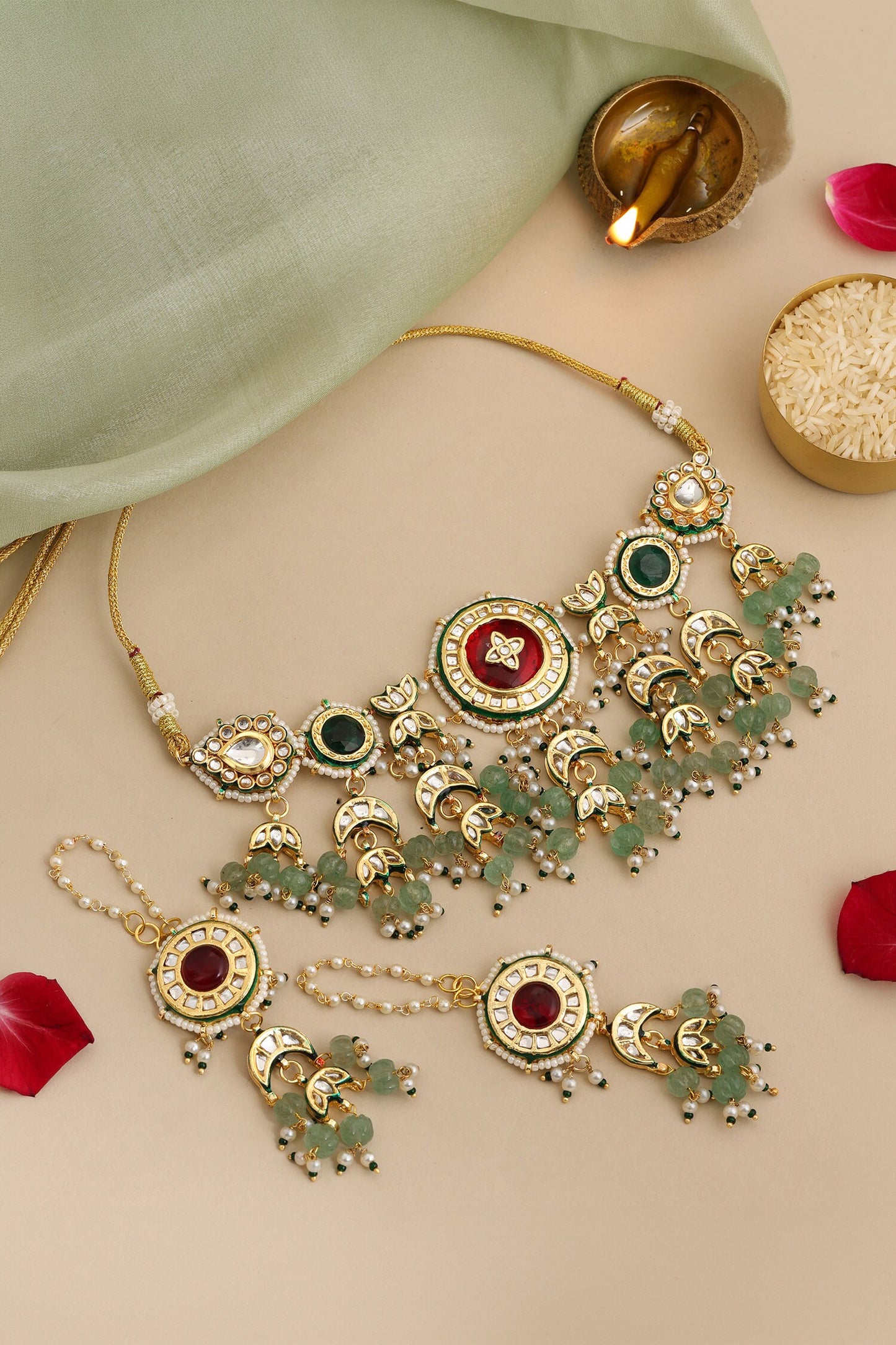 Kundan Embellished Choker Set 