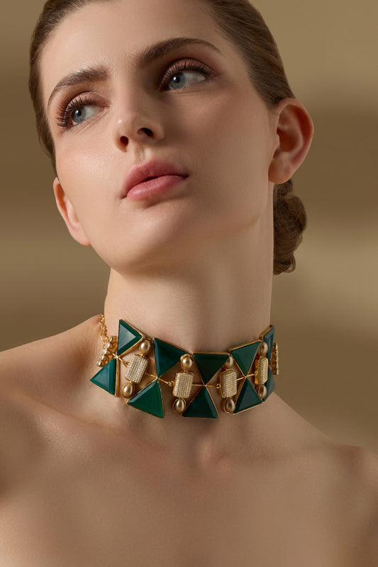 Sylvaine Stone Studded Choker 