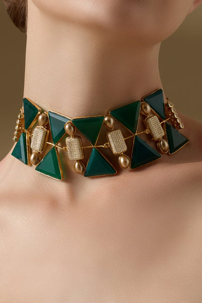 Sylvaine Stone Studded Choker 