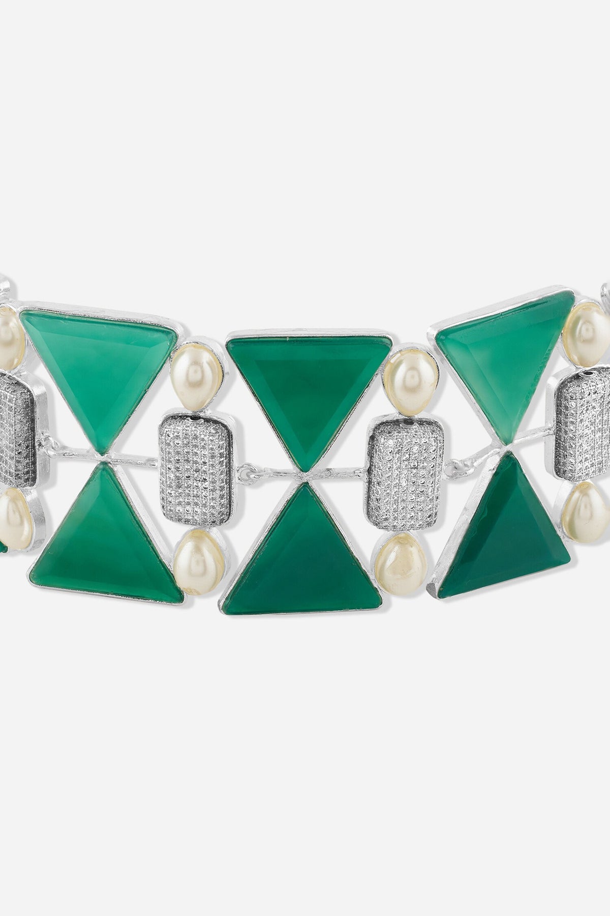 Elowyn Stone Embellished Cutwork Choker 