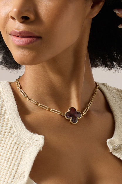 Lysari Stone Studded Pendant Necklace 