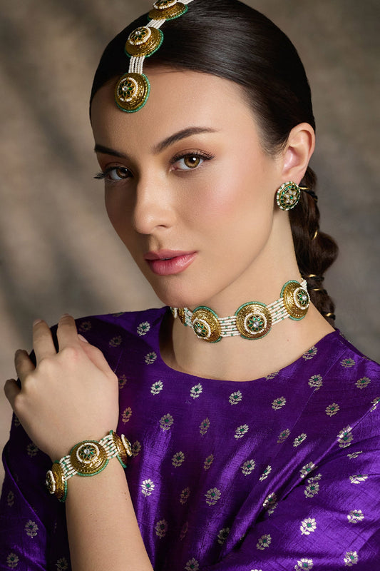 Royal Petal Embellished Bracelet 