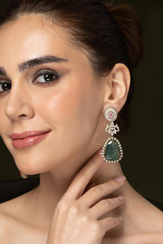 Emerald Grace Dangler Earrings 