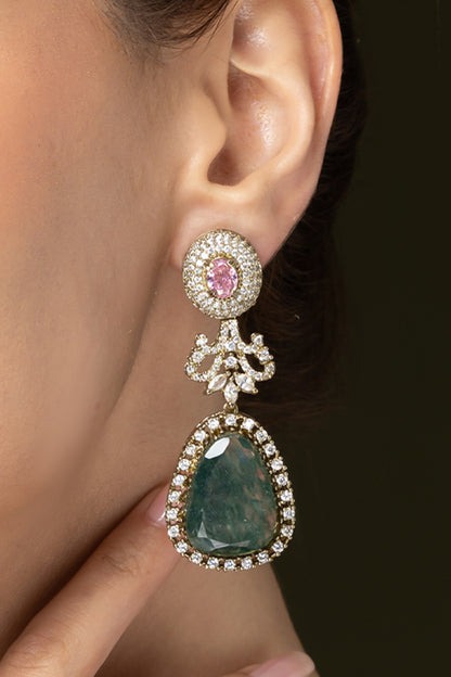 Emerald Grace Dangler Earrings 