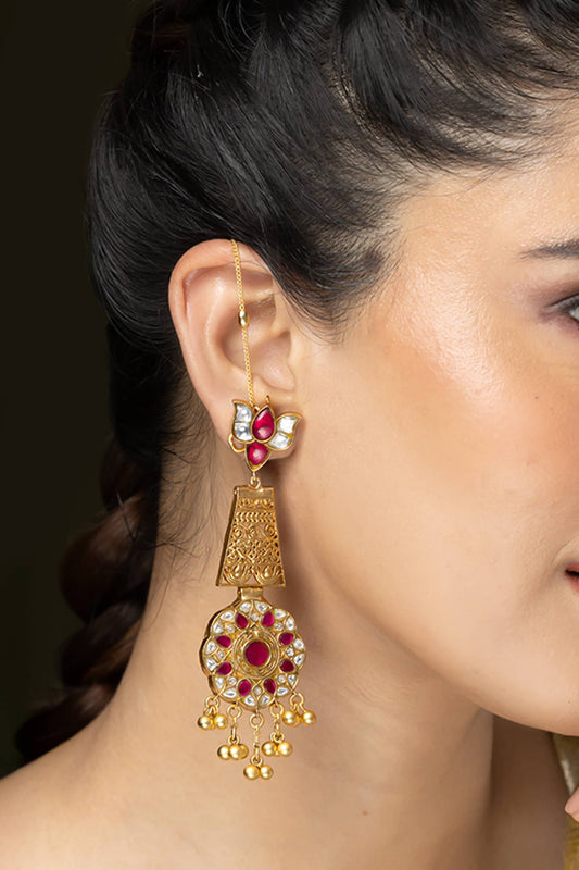 Royal Blossom Kaan Chain Earrings 
