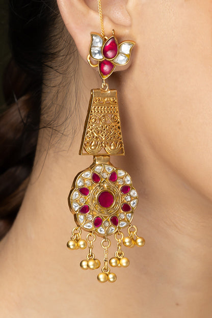 Royal Blossom Kaan Chain Earrings 