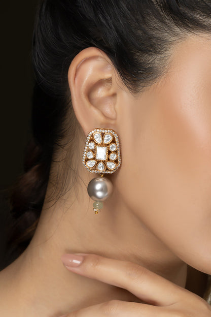 Pearl Glow Embellished Earrings 