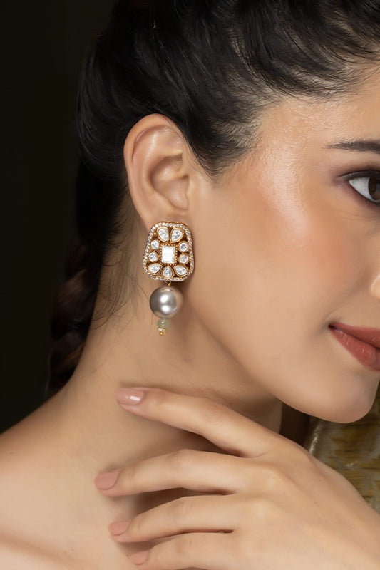 Pearl Glow Embellished Earrings 