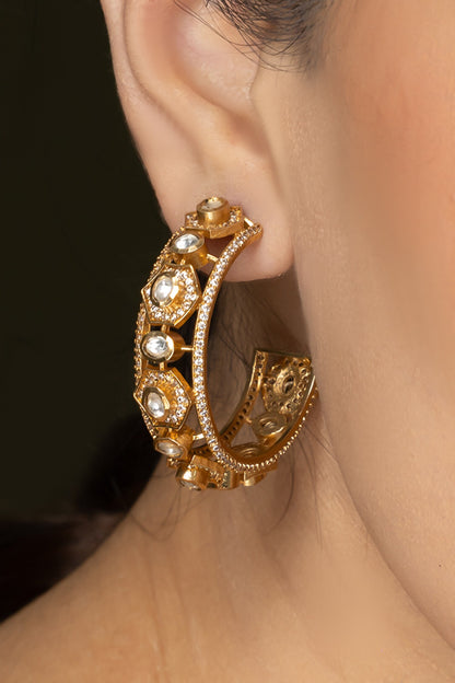 Regal Radiance Hoop Earrings 