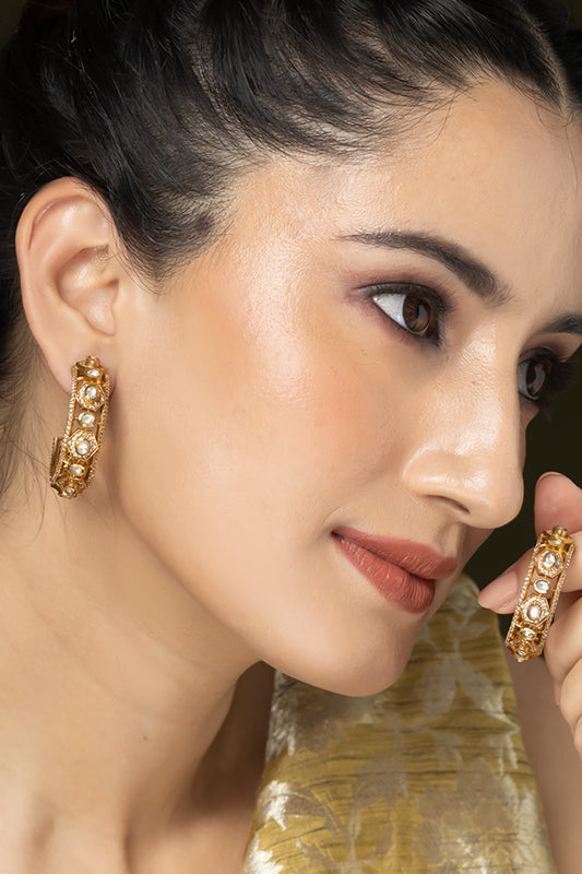Regal Radiance Hoop Earrings 