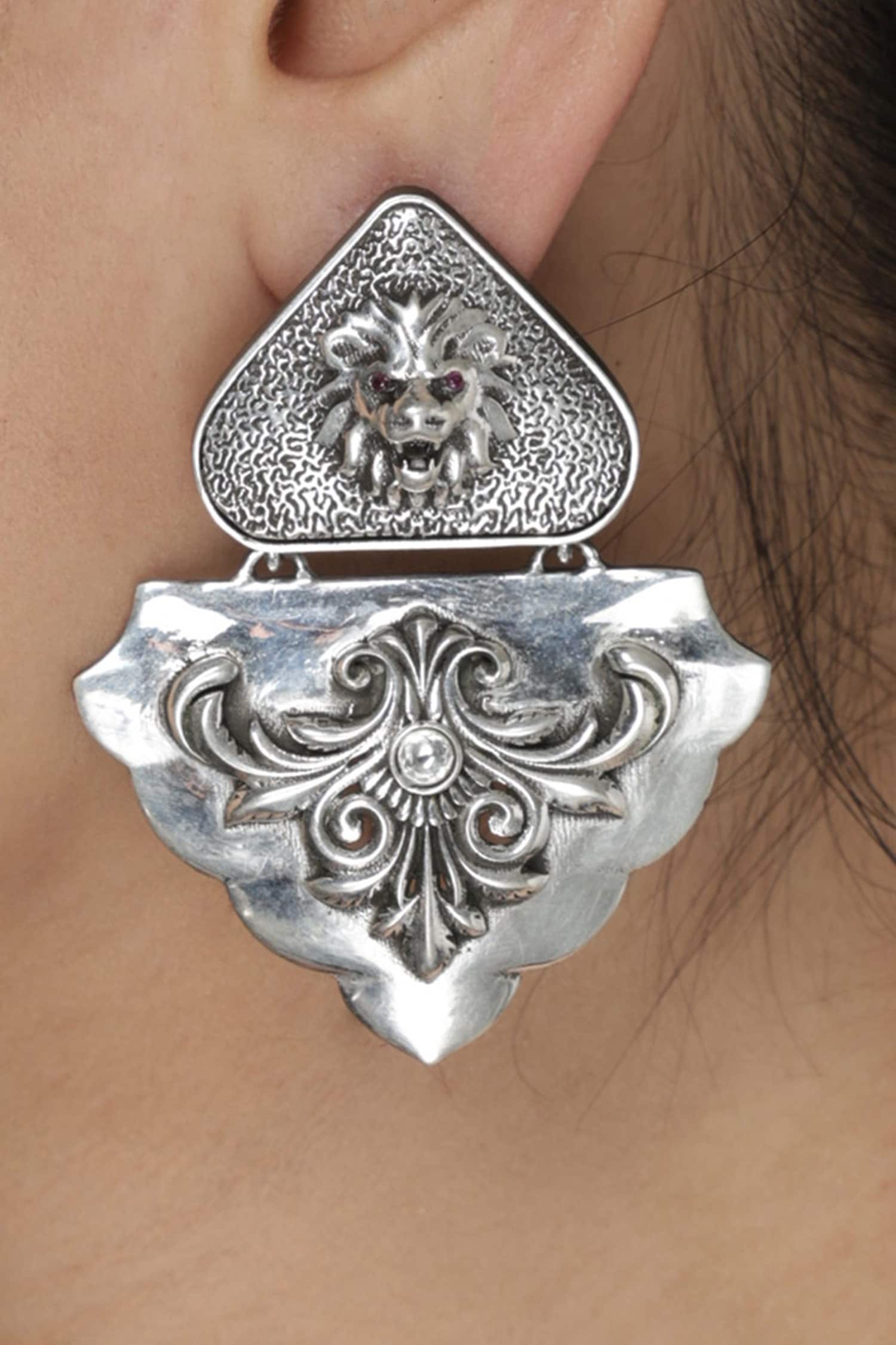 Shell Carved Danglers 