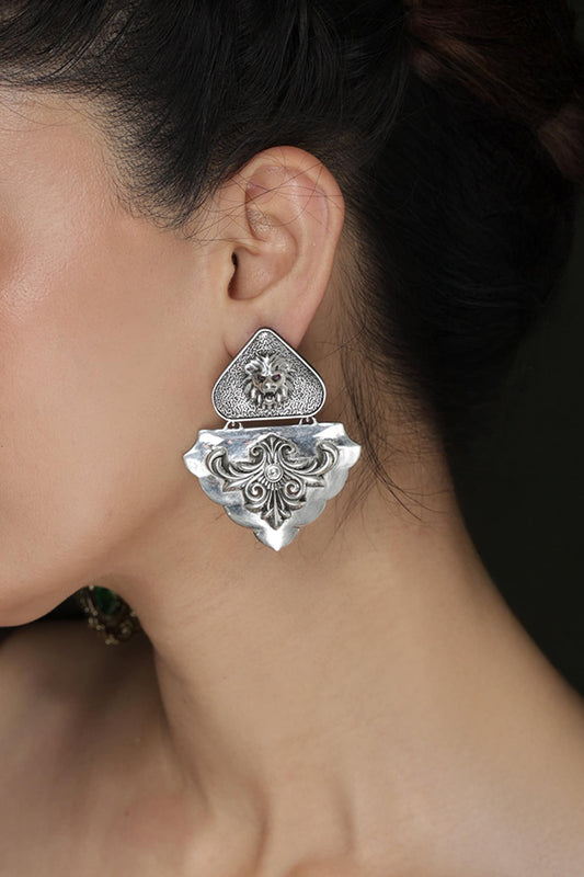 Shell Carved Danglers 