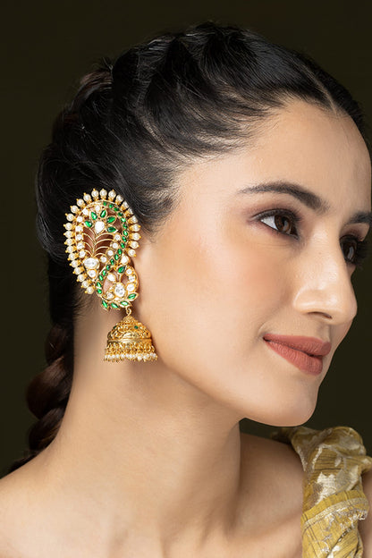 Pearl Embellished Ear Cuff Jhumkas - Set of 2 