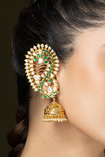 Pearl Embellished Ear Cuff Jhumkas - Set of 2 