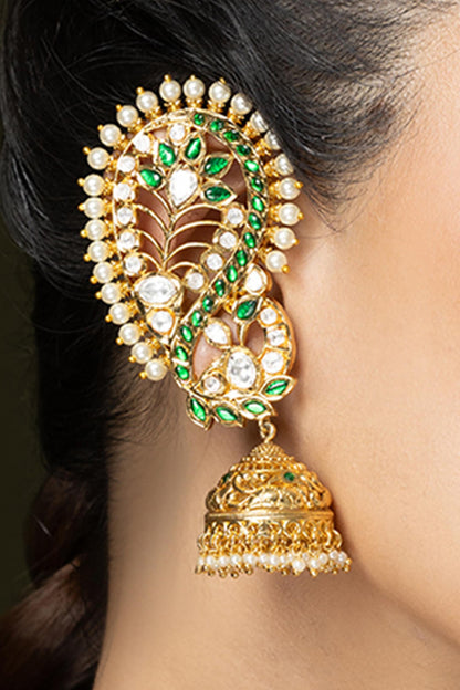 Pearl Embellished Ear Cuff Jhumkas - Set of 2 