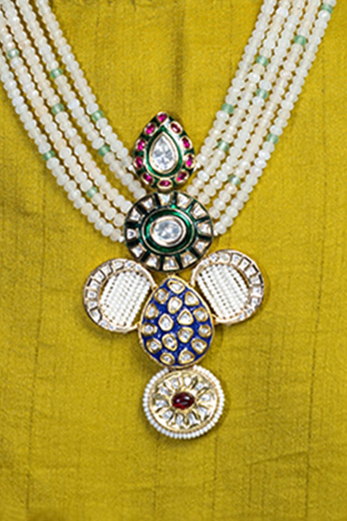 Swarna Stone Embellished Pendant Necklace 