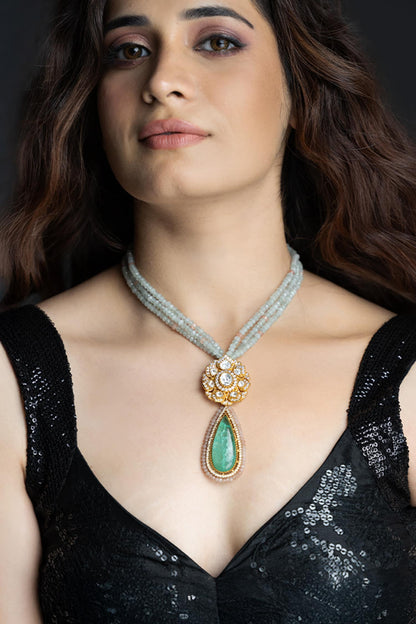 Rivaah Tear Drop Pendant Necklace 