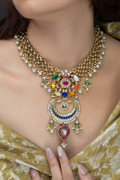 Rivaah Embellished Pendant Necklace 