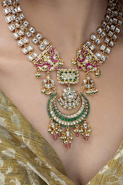 Devika Crescent Shaped Pendant Necklace 