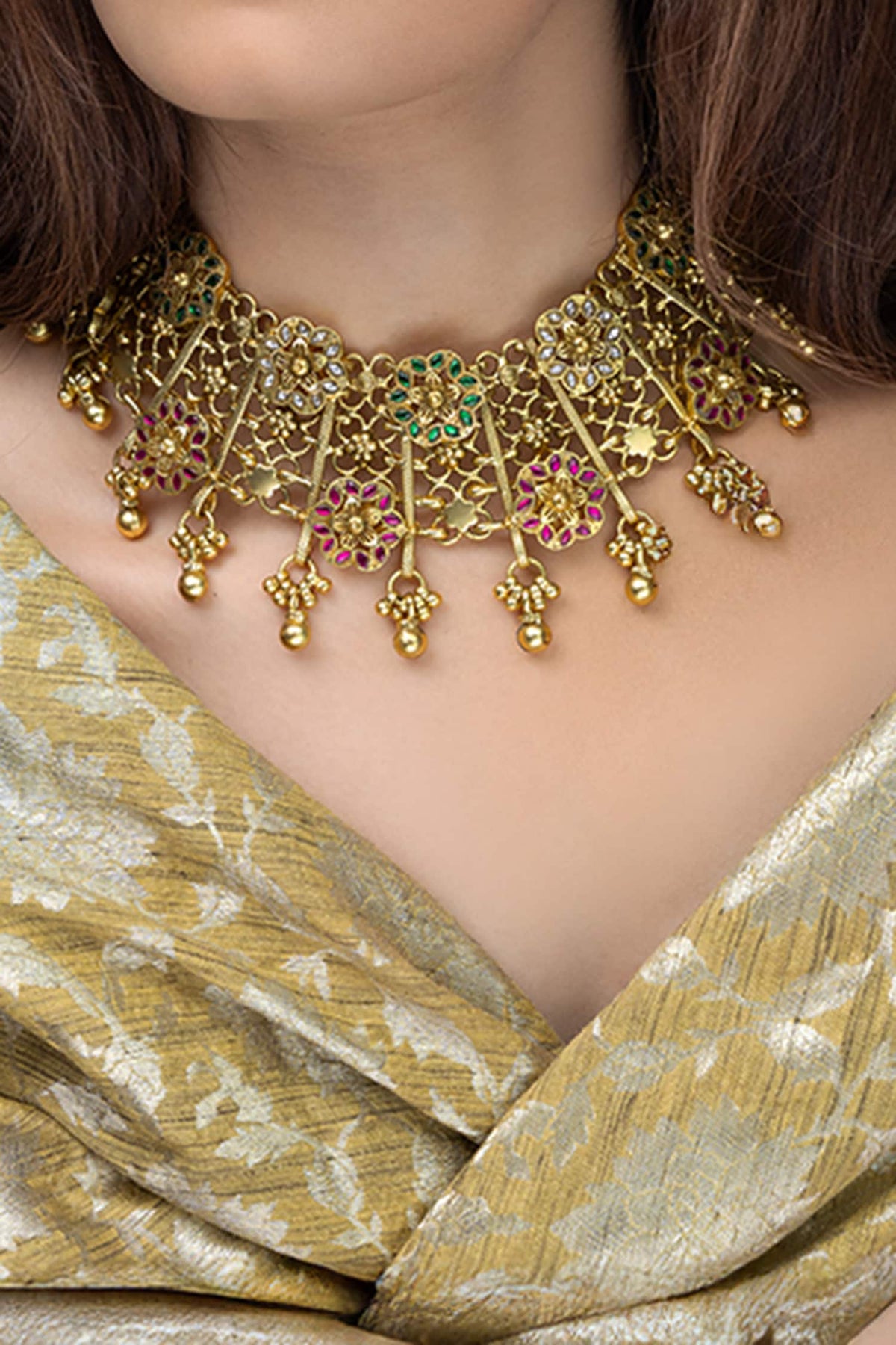 Devika Embellished Choker Necklace 