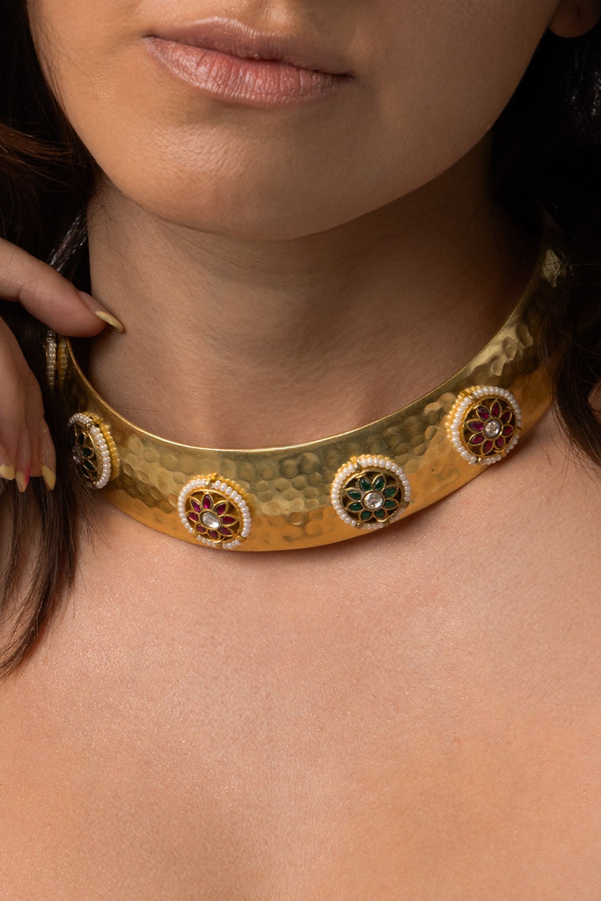 Wide Statement Collar Necklace 