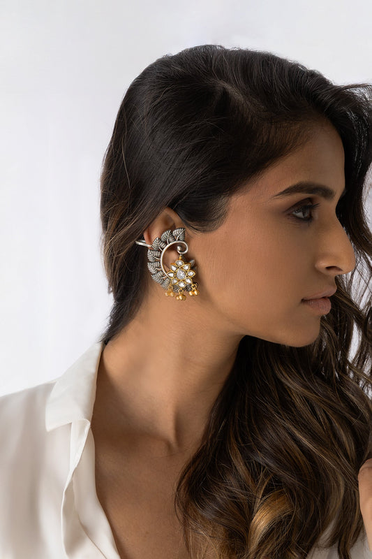 Ornate Floral Cluster Earrings 