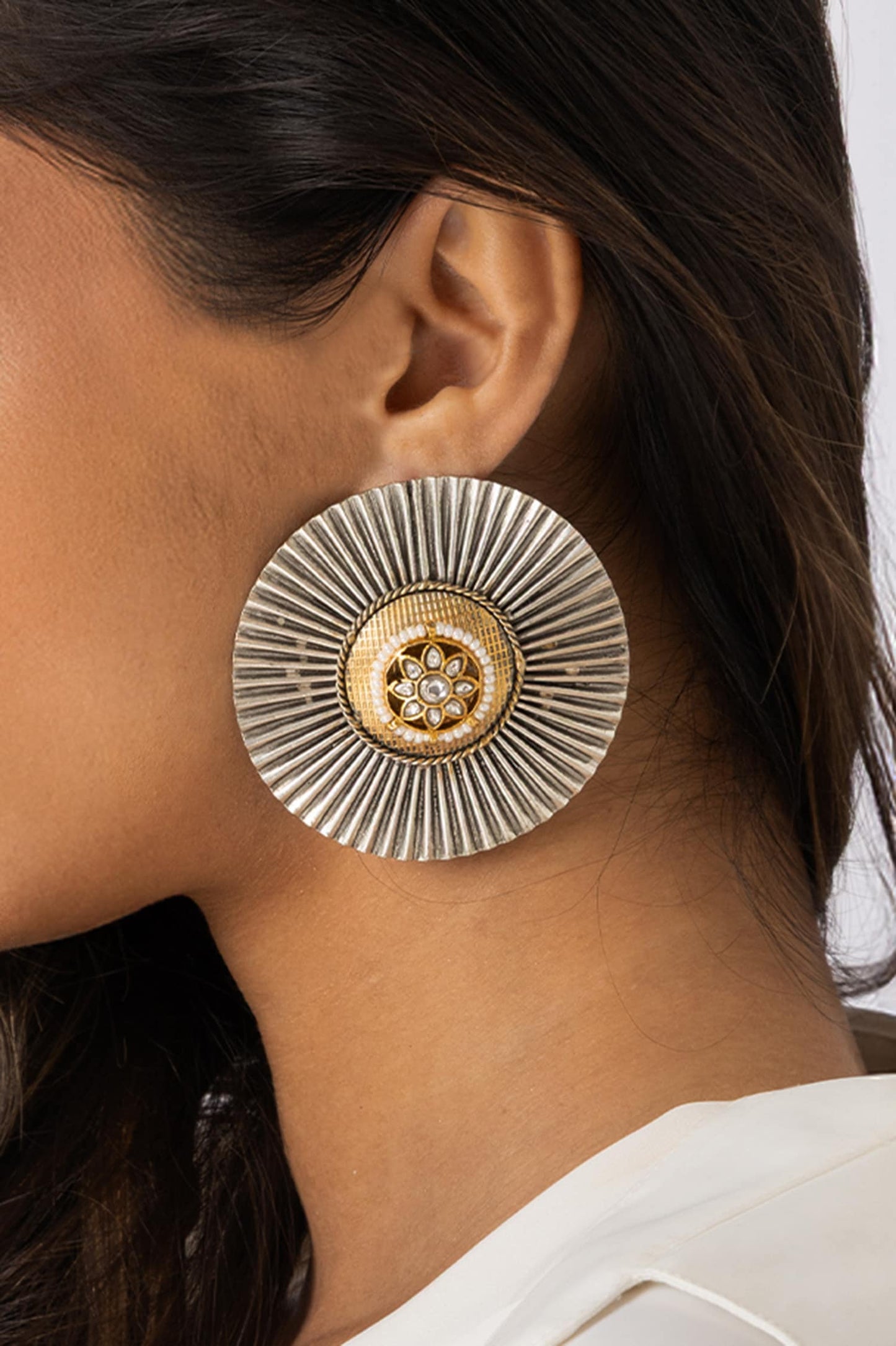 Ornate Two Part Drop Earrings 