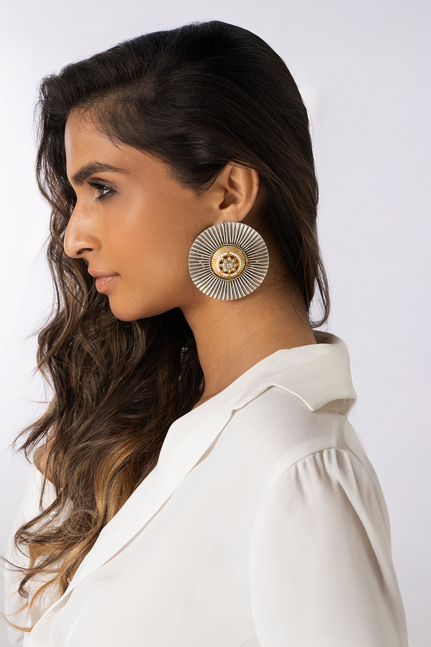 Ornate Two Part Drop Earrings 