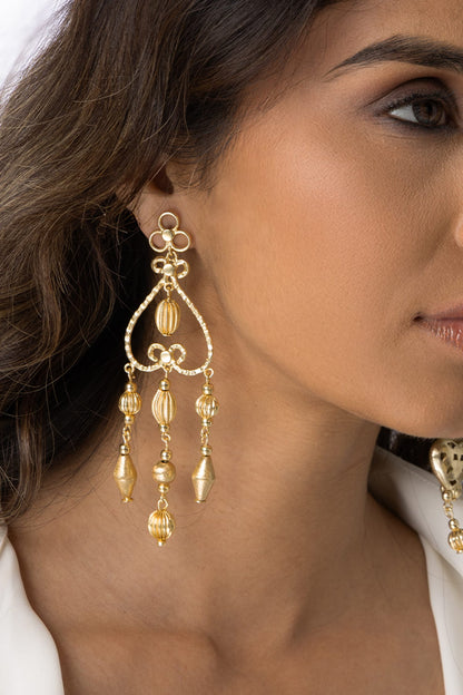 Heart Filigree Drop Earrings 