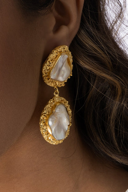 Baroque Pearl Embellished Earrings 