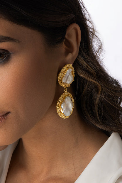 Baroque Pearl Embellished Earrings 