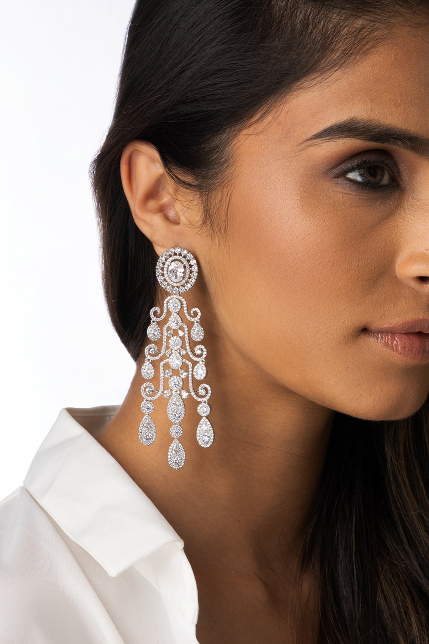 Royal Stone Embellished Dangler Earrings 