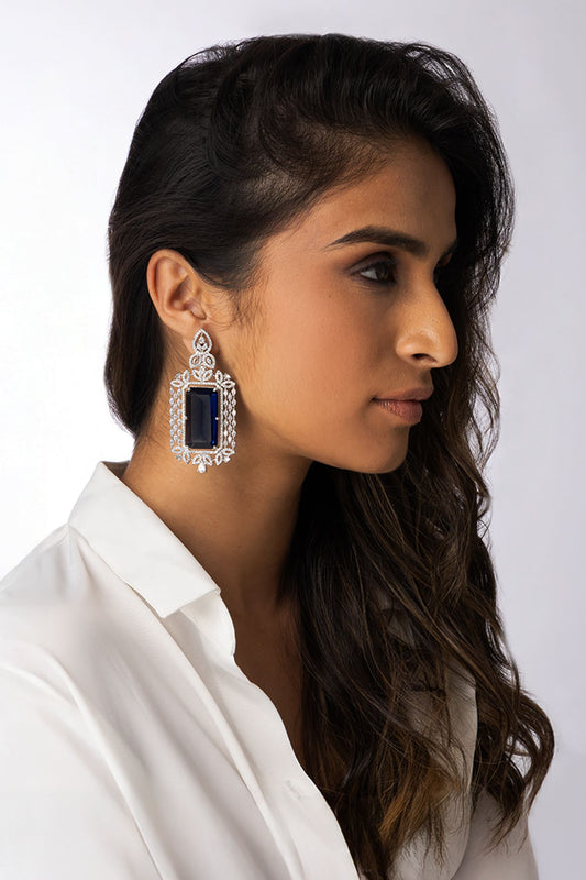 Regal Stone Embellished Earrings 