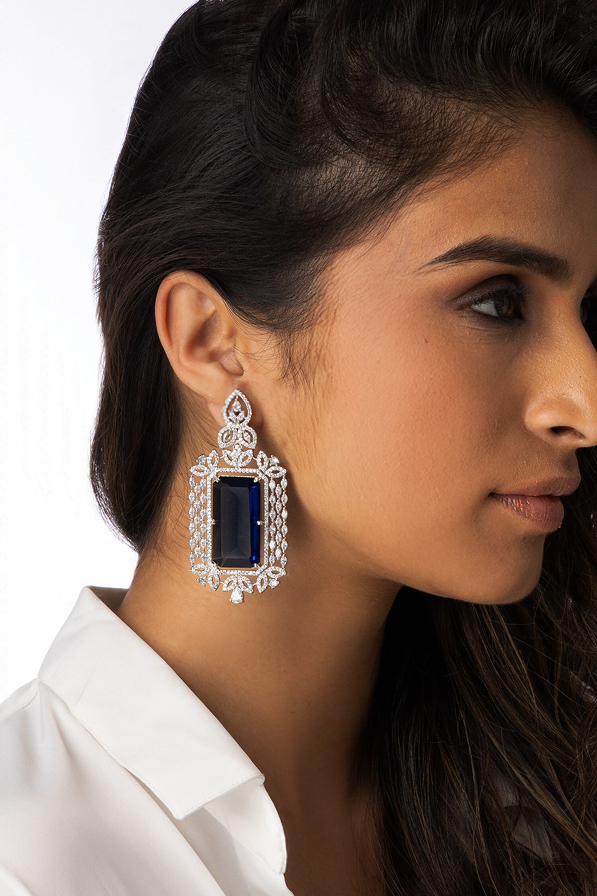 Regal Stone Embellished Earrings 