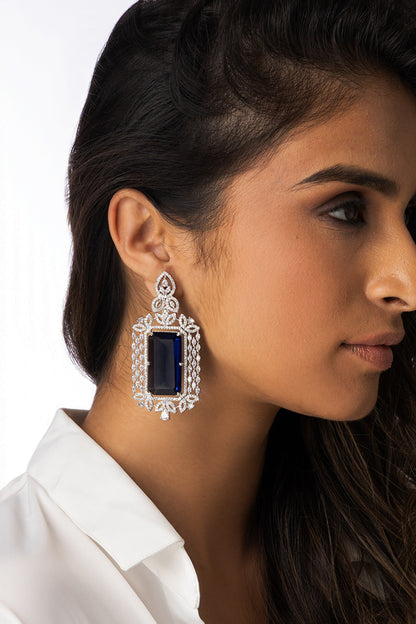 Regal Stone Embellished Earrings 
