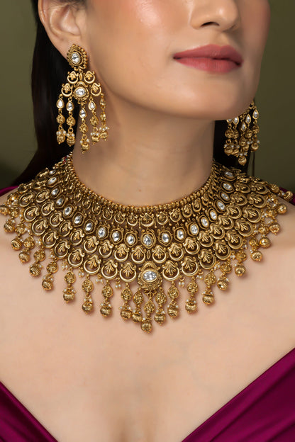 Bead Embellished Necklace Set 