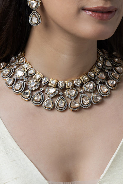 Green Jade Drop Necklace Set 