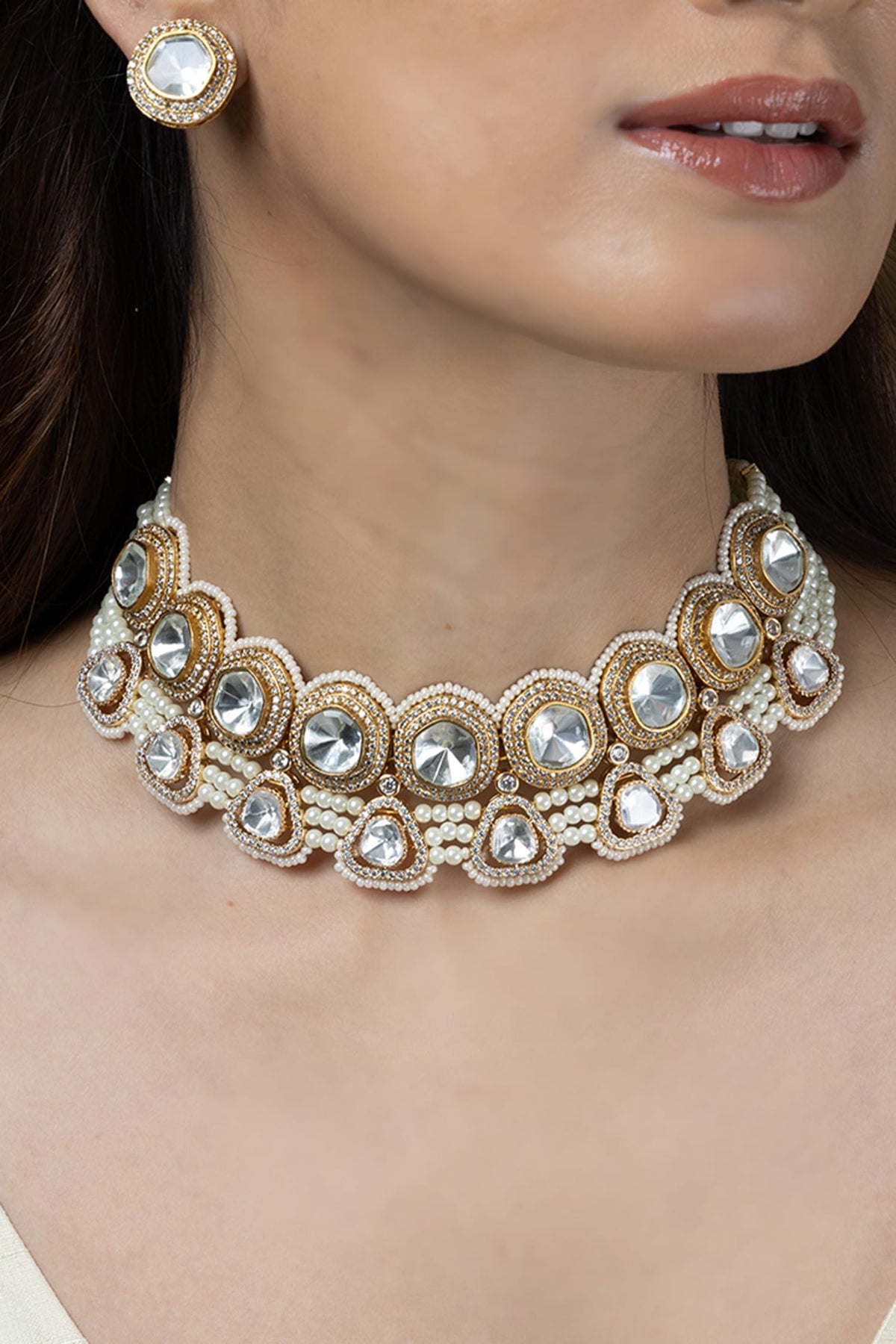 Pearl Embellished Whisper Choker Set 