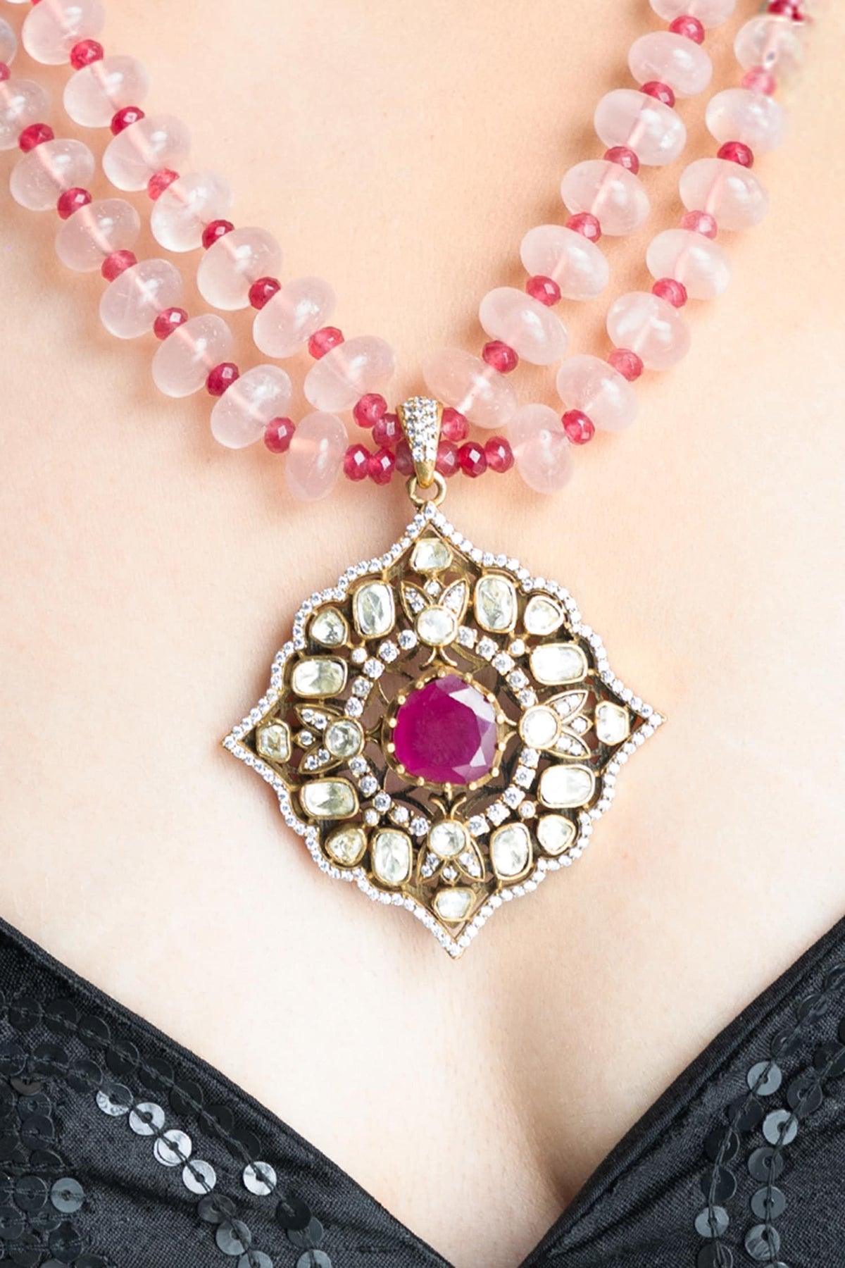Blushing Bloom Necklace Set 