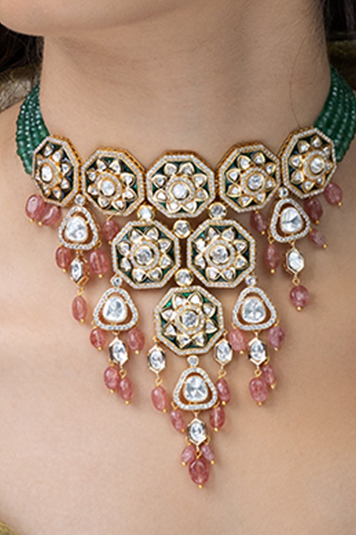 Rajwada Embellished Necklace Set 