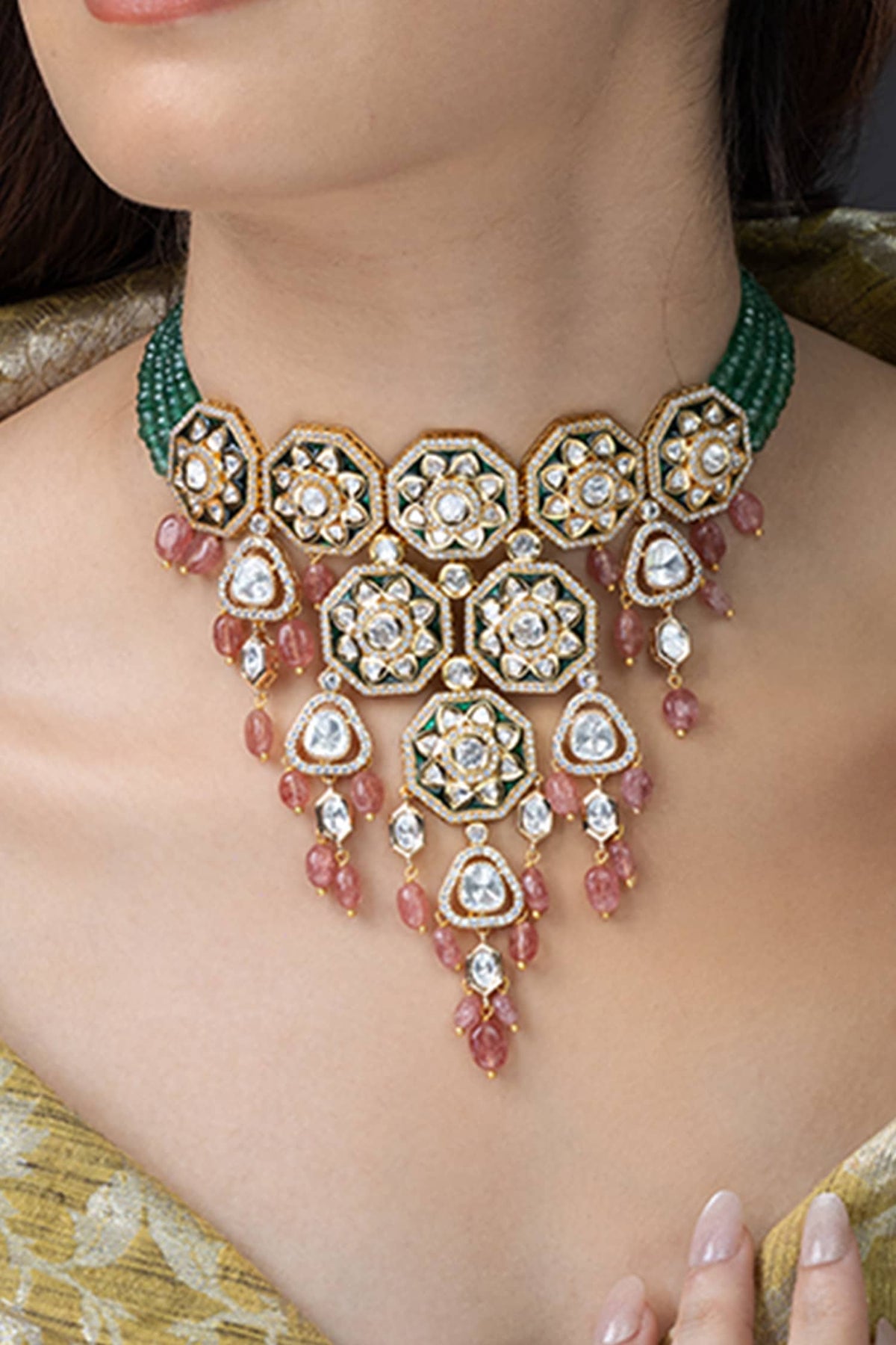 Rajwada Embellished Necklace Set 