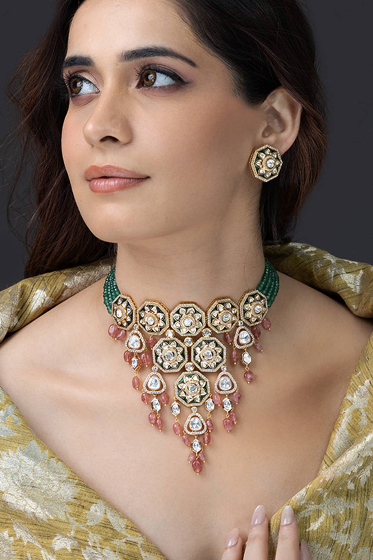Rajwada Embellished Necklace Set 