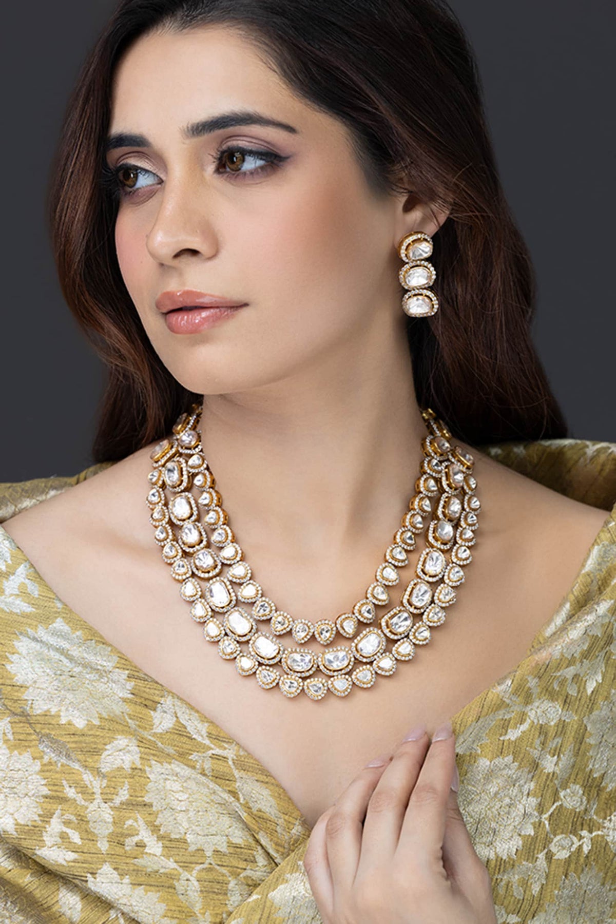 Stone Embellished Necklace Set 