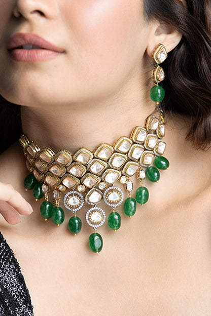Heeraya Stone Embellished Necklace Set 