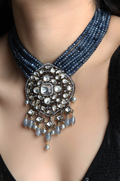 Noorani Embellished Pendant Necklace Set 