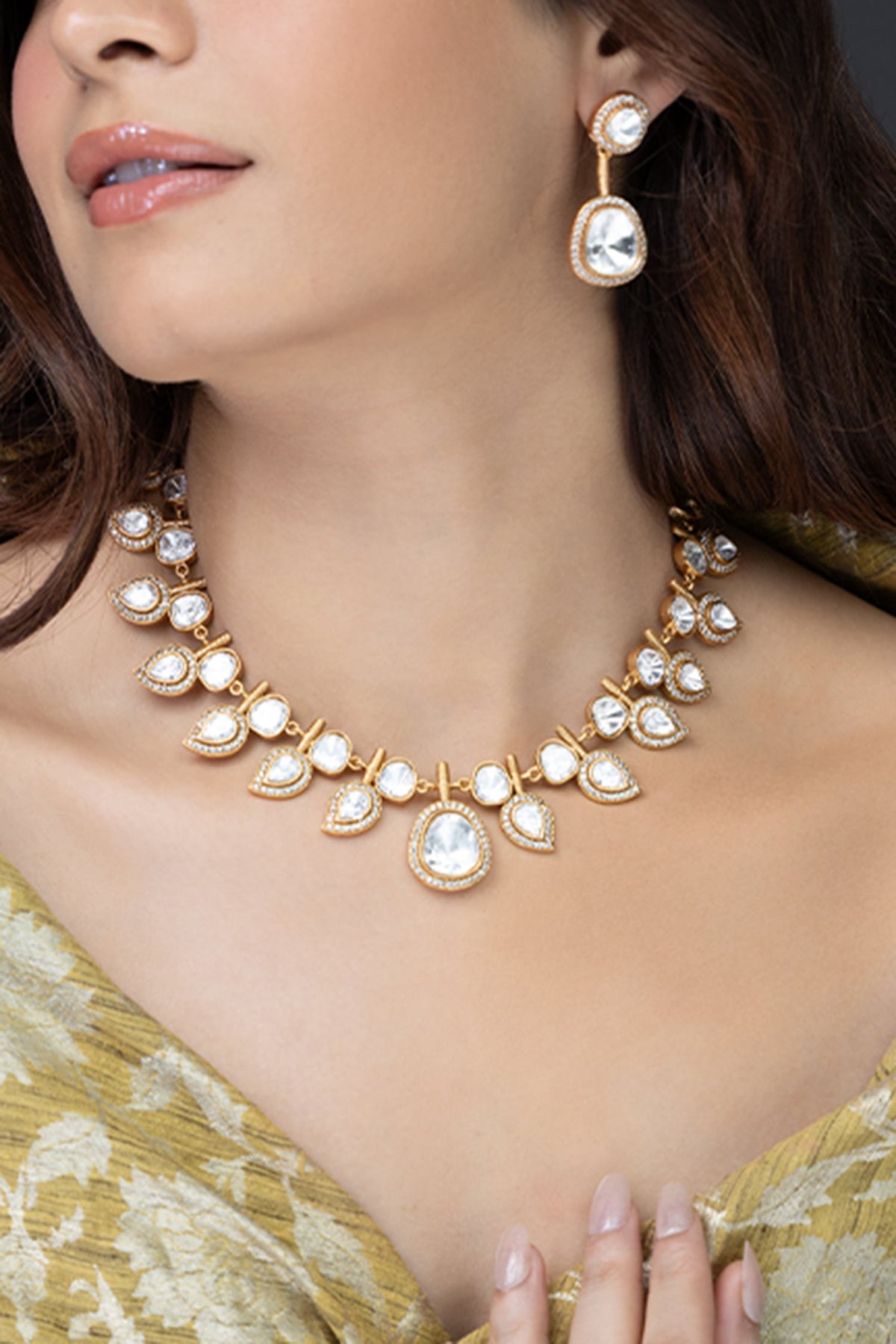 Utsav Stone Embellished Necklace Set 